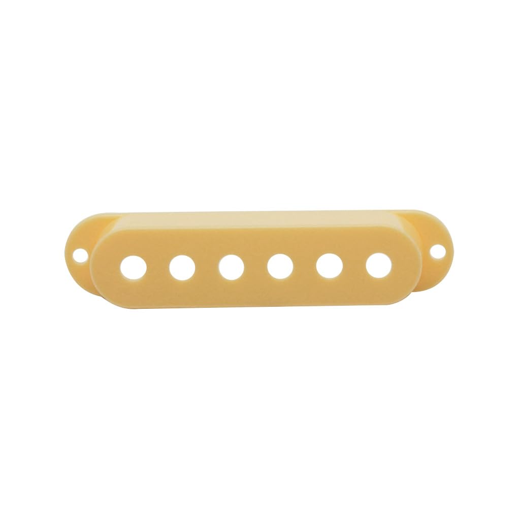 FLEOR Cream Plastic 52/52/52mm Single Coil Pickup Cover 2T1V Tone Volume Control Knobs Switch Tip Bar Tip Set